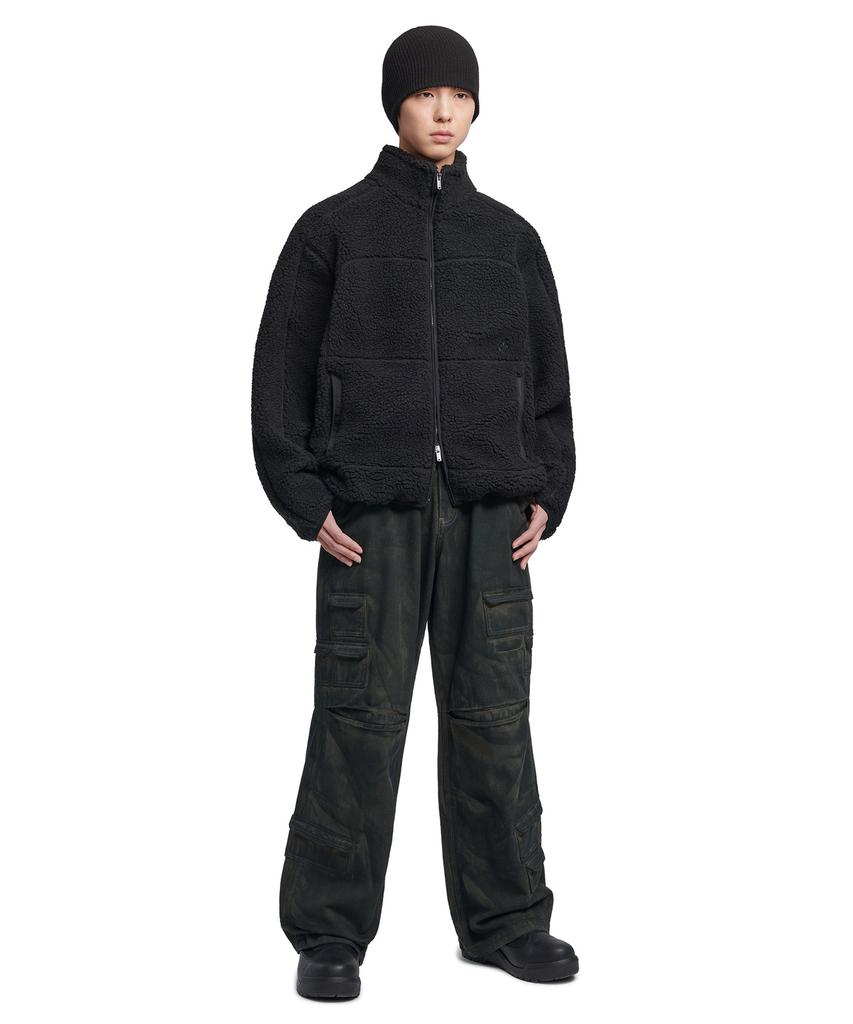 Nomanual Trace Sherpa Fleece Jacket - Black