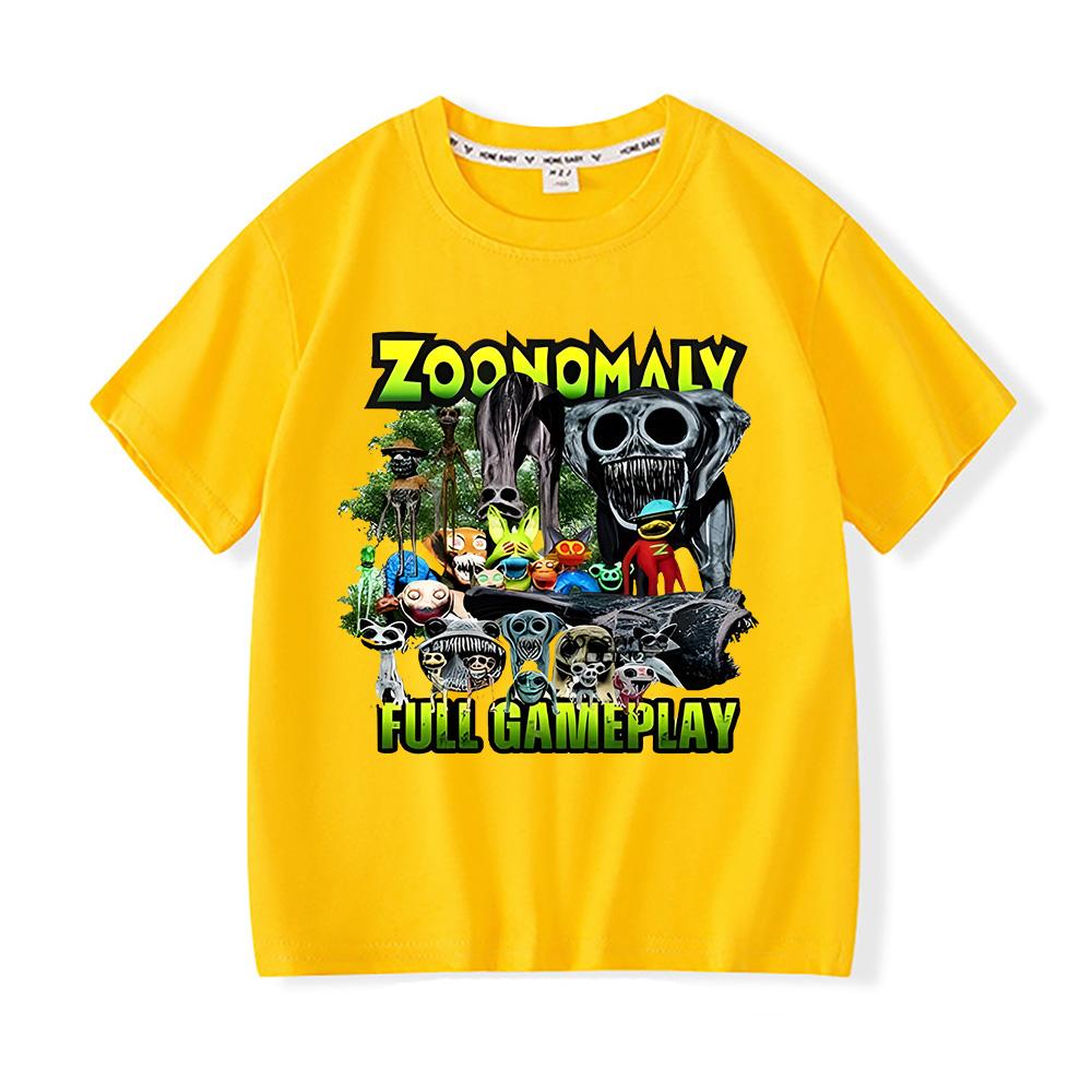 Hot Horror Game Zoonomaly Print Anime Children Unisex Tees Fashion T-shirts for Girls/Boys Cotton Short Sleeve Graphic Costumes