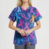 Salopette Femme Mode Col V Manches Courtes Avec Poches Hauts Imprimés Vêtements
