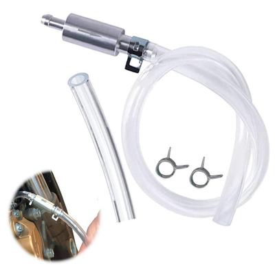 Brake Fluid Bleeder Hose with One-Way Non-Return Check Valve Auto Car Vehicle Motorcycle Brake Clutch Hose Kit
