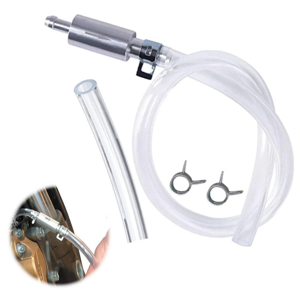 Brake Fluid Bleeder Hose with One-Way Non-Return Check Valve Auto Car Vehicle Motorcycle Brake Clutch Hose Kit