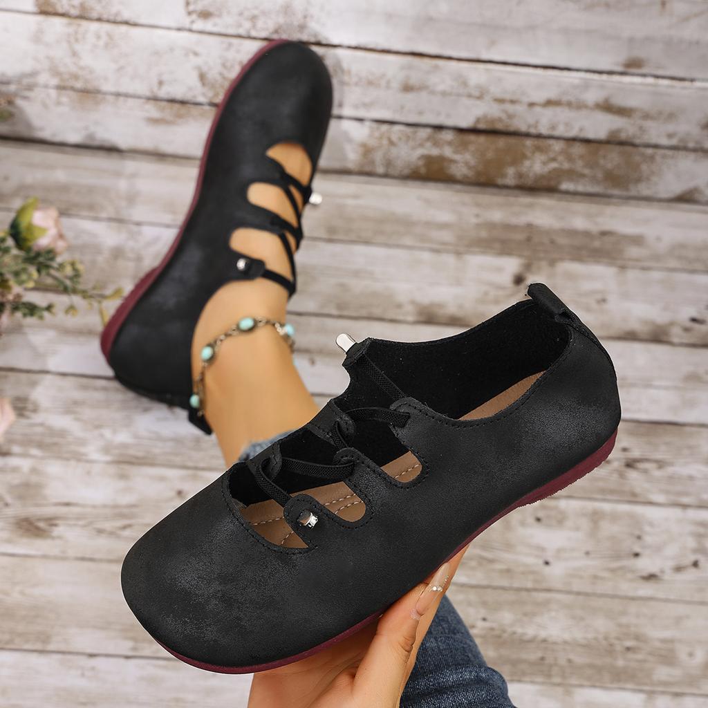 Fashion Women Flats  High Quality Round Head Ballet Loafers Shoes Women Comfortable Luxury Sneakers Brand Retro Mary Jane Shoes Women