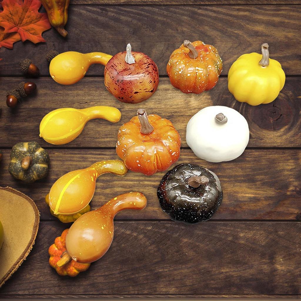 Artificial Harvest Pumpkins Halloween Vegetable Model Foam Material Lightweight Stackable Assorted