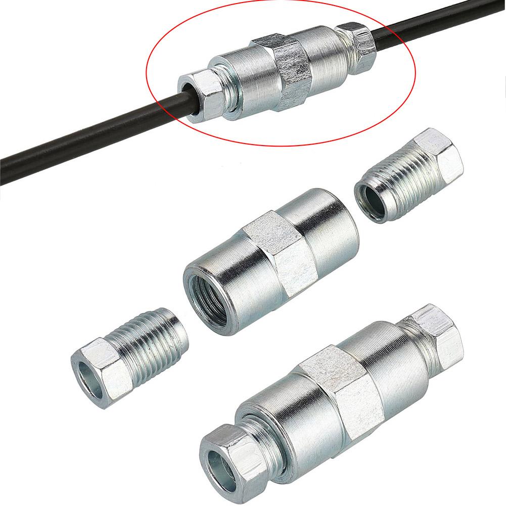 Bremskabel-Verbinder-Kit Bremsleitung 2 Stück 2-Wege-Buchsenverbinder mit 4 M10 10mm Außengewindemuttern für umgekehrte Bördelung 3/16" Leitung