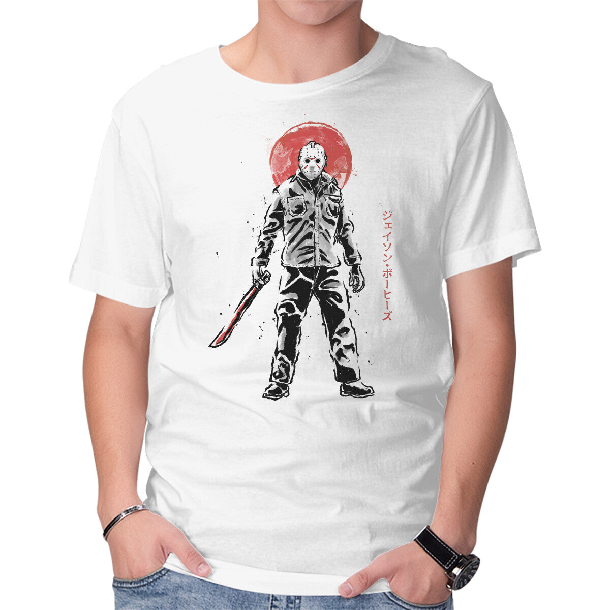 Unisex Crew Neck T-Shirt The Lake’s Curse Sumi-e Graphic Short Sleeve Casual Tee XS
