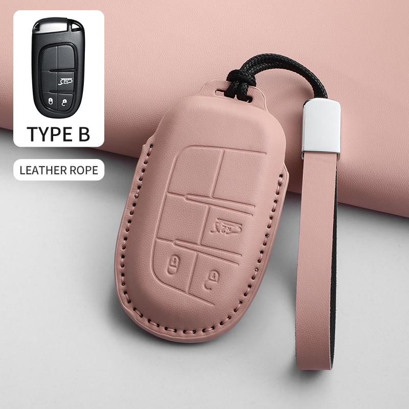 Car Key Case Cover Shell for Jeep Chrysler 300 200 Cherokee Wrangler Compass Renegade Fiat 500X Car Remote Key Shell Accessories