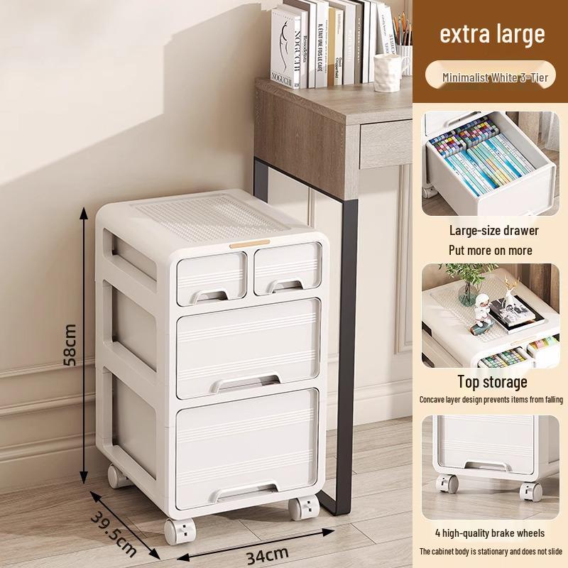 Osamu Harada Multi-Layer Mobile Storage Cabinet with Wheels