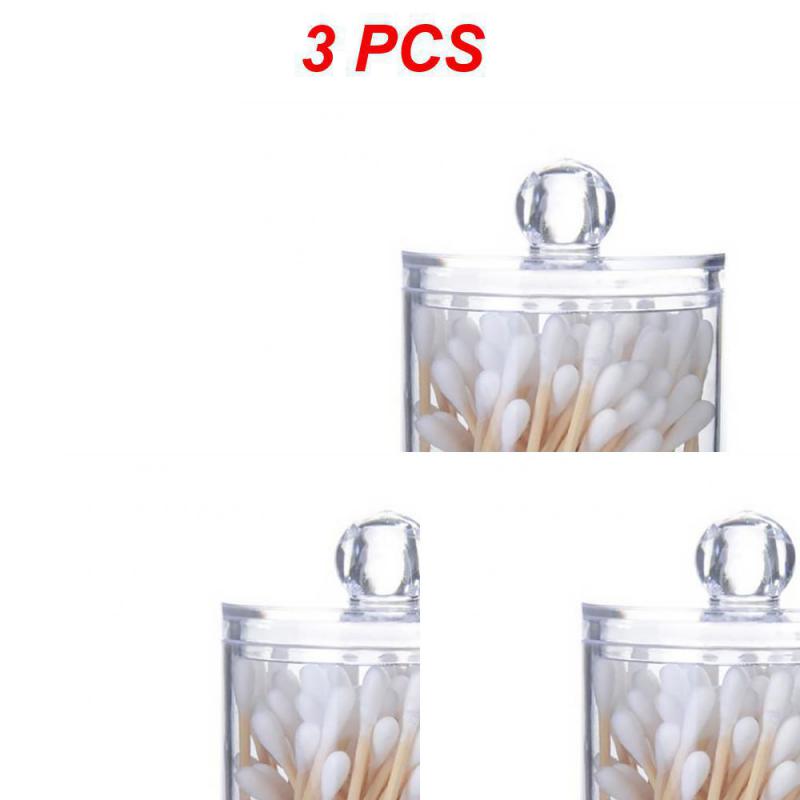 1/2/3PCS Cute Bear Cotton Pad Holder Cotton Swab Rod Storage Box Cosmetics Jewelry Bathroom Makeup Container Lipstick