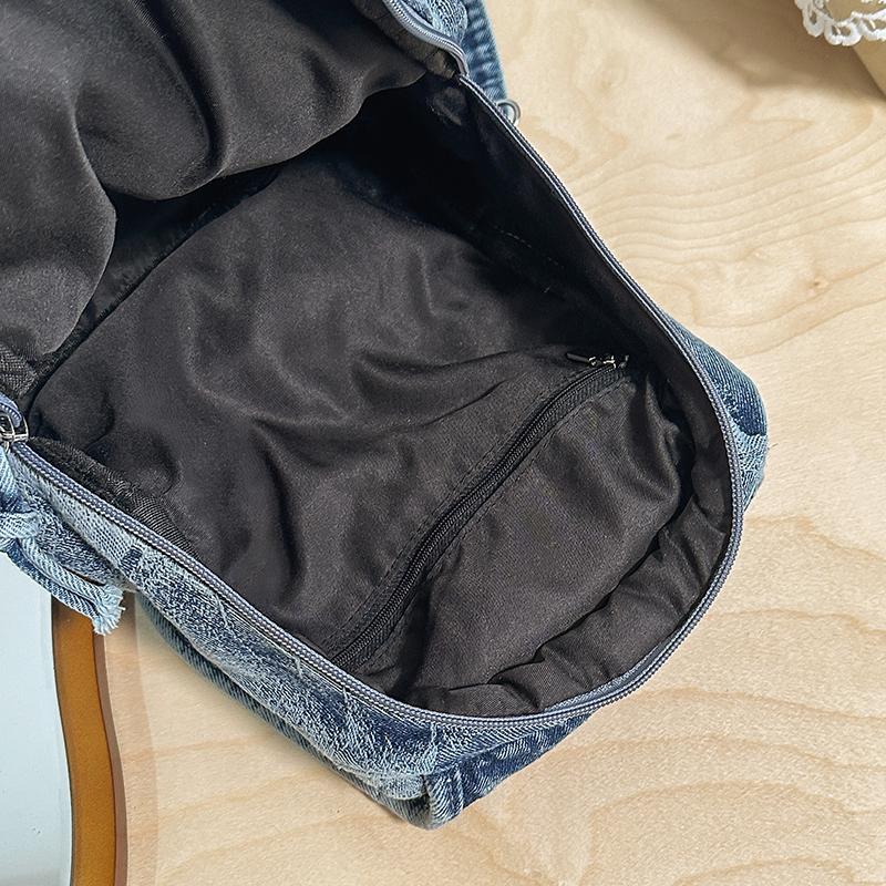 Denim Rucksack Reise Leichter Rucksack Multifunktionale Brusttasche