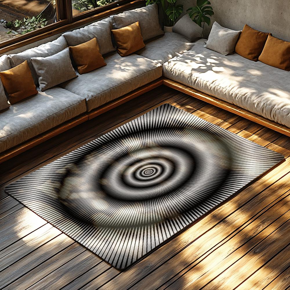 Tuniu Geometric Modern Abstract Eye Floor Carpet Rug Mat Non-Slip Home Decor