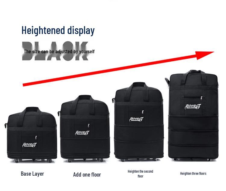 Universal Expandable Wheeled Luggage: Extra-Large Capacity Travel & Study Abroad Bag