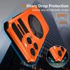 Rugged Magnetic Car In-vehicle Phone Case for IPhone 17 16 15 14 Plus 13 12 Pro Max 360 Degree Metal Rotating Bracket Ring Cover