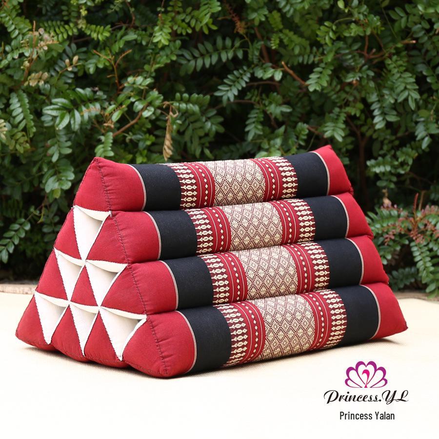 Thailand Triangle Tatami Cushion: Kapok Lumbar Pillow & Sofa Back Support.
