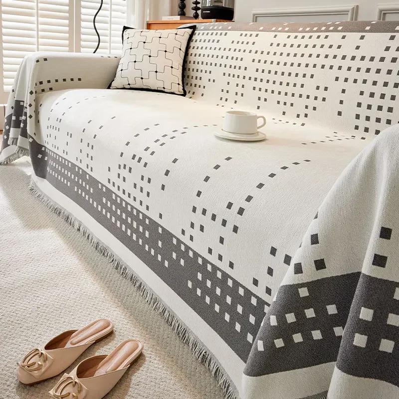 Sofa Cover Cloth Towel American Style Double-sided Suitable for Use with Chenille Universal Cover Seat Machine Wash Non Fading