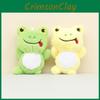 Green Frog Plush Toy Keychain Delightful Short Plush Stuffed Animal For Weddings And Bags
