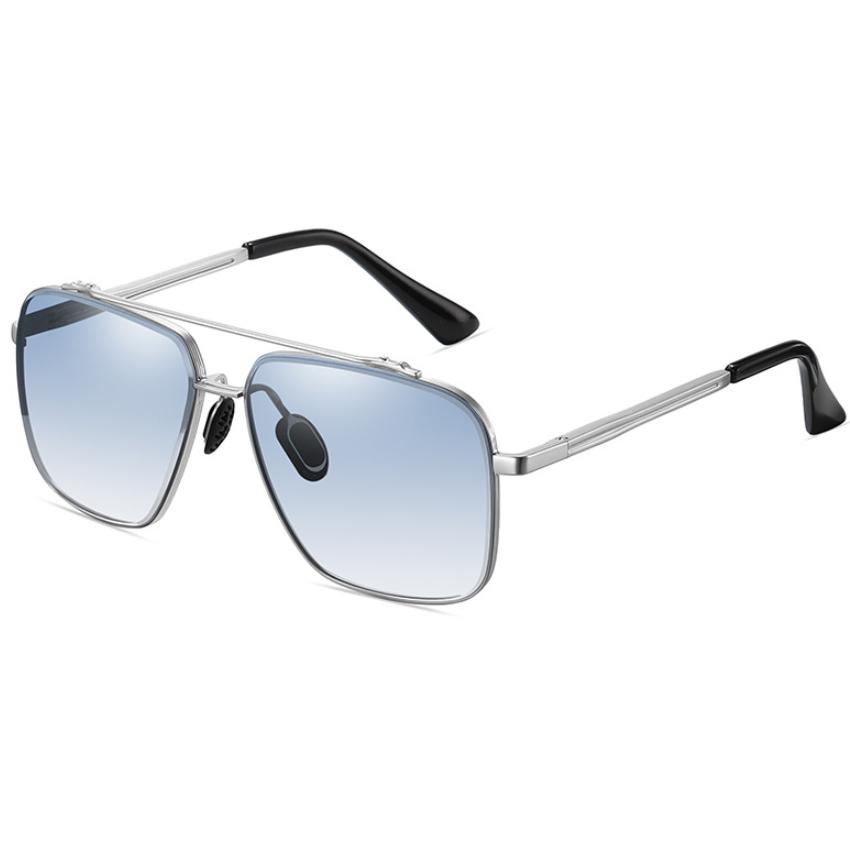 New Fashion Pilot Sunglasses For Men Vintage Gradient Big Frame Sun Glasses Women Luxury Brand Metal Eyewear