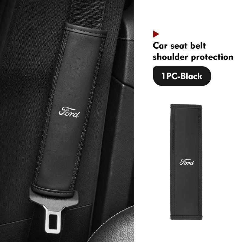 Carbon Fiber Seat Belt Shoulder Guard Trim Edge Long Service Life For Ford mk2 mk3 Ranger Mondeo mk4 S-MAX Kuga Mustang Fusion