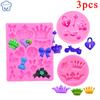 Desenhos animados coroa e gravata borboleta bolo de casamento ferramentas de decoração diy cozimento fondant doces resina moldes diy cupcake topper sculpey 3 peças