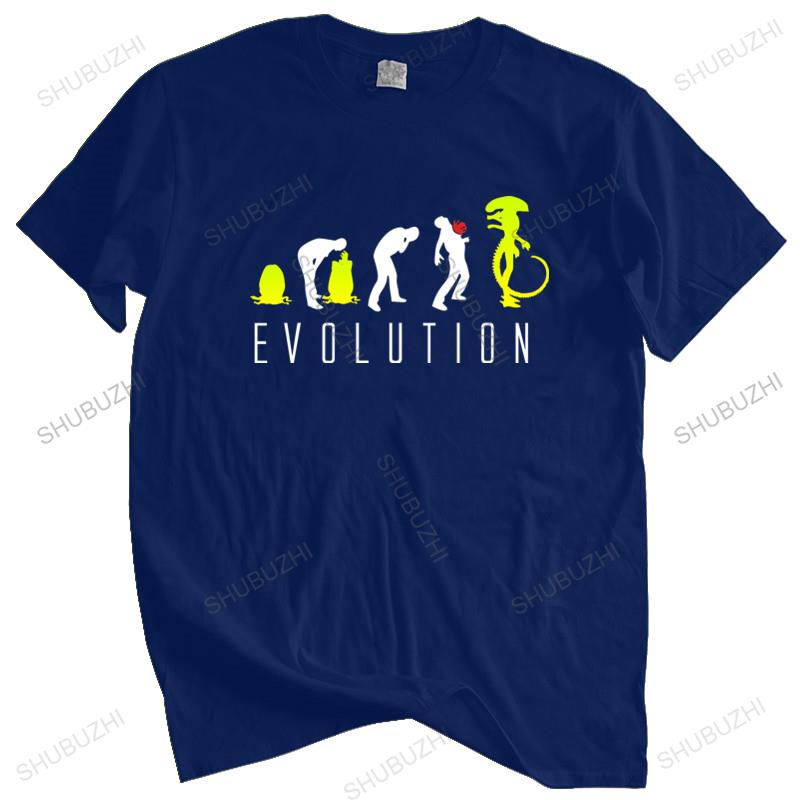 cotton tshirt men summer tees Evolution of Alien Funny Mens SciFi T Shirt men cotton tshirts Funny Top Tees Mens Tshirt