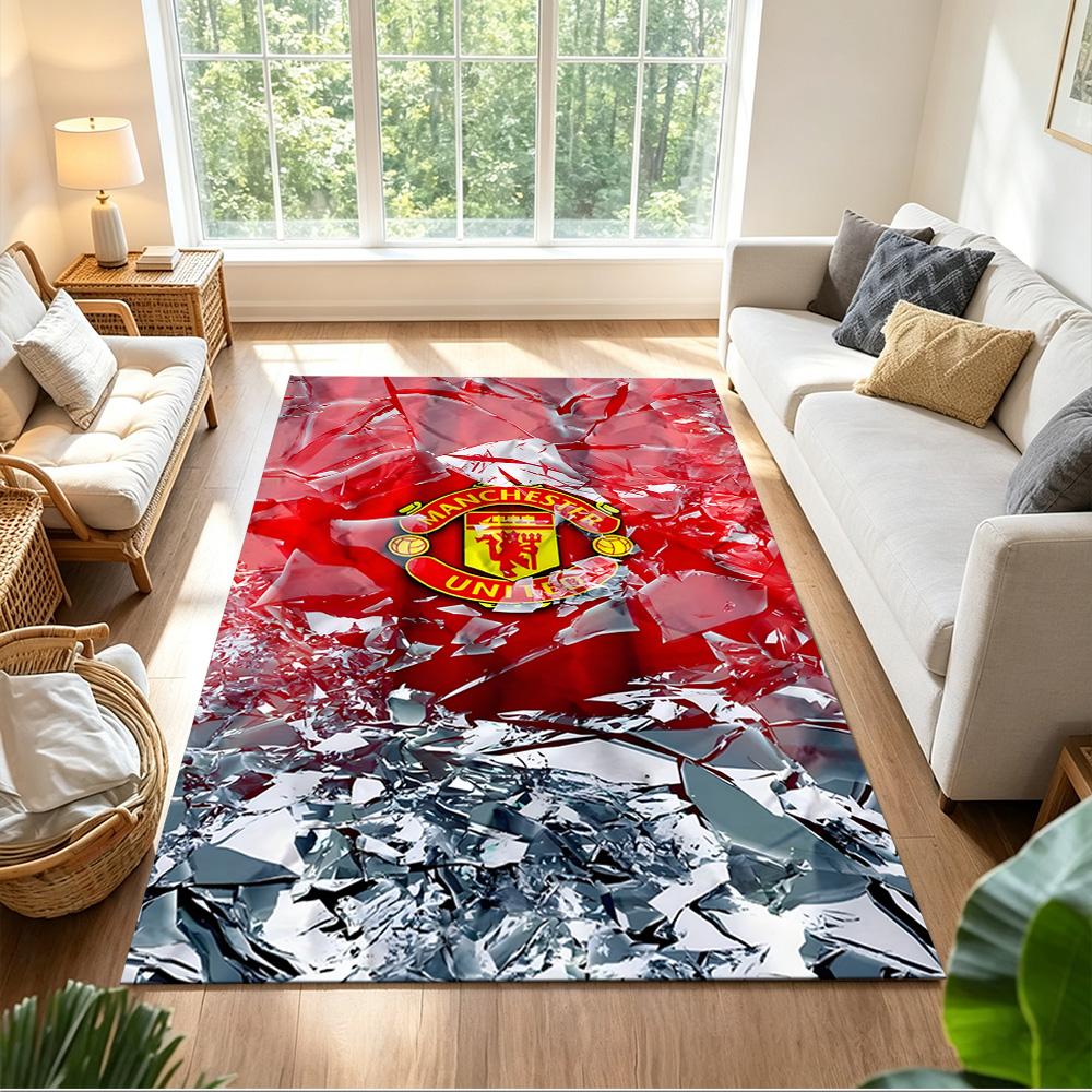 Manchester United Pride Decorative Area Rug Soft Plush Water-resistant & Washable Pet-friendly Living Room Elegant Luxury Rug Festive Decor Gift