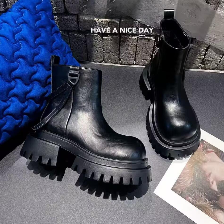 

Женские зимние ботинки на платформе и ботильонах, высокие каблуки, массивная плюшевая обувь, женская мода 2025 года, нескользящая повседневная обувь, зимняя классика, ботинки Mujer 35