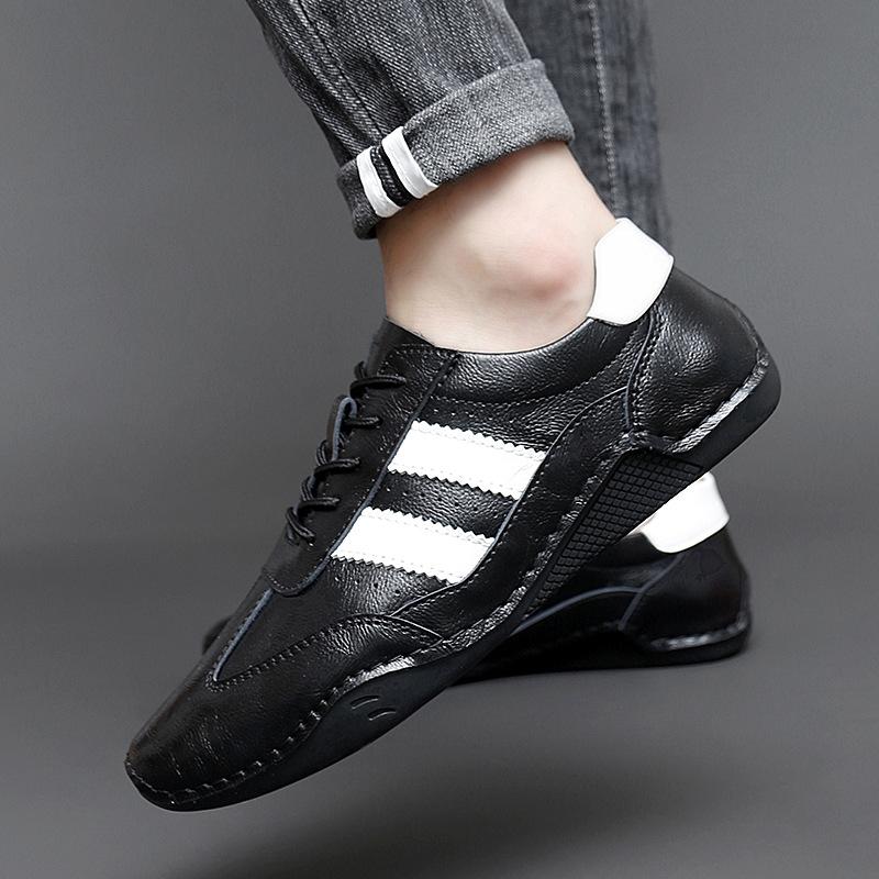 

Туфли из коровьей кожи для мужчин, осенние, в британском стиле, трендовые, повседневные, кожаные, мужские, на одну ногу, из мягкой кожи, туфли для вождения осьминог, мужские 46