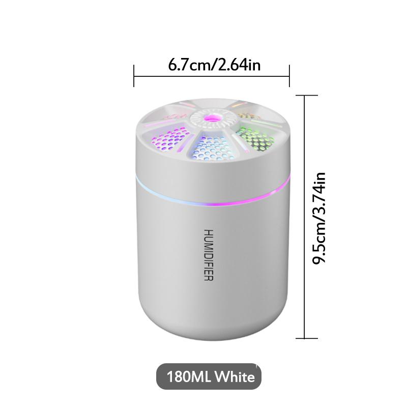 

Ультразвуковой 5V USB 180мл Увлажнитель воздуха Генератор тумана Автомобильный аромадиффузор Очиститель эфирных масел с RGB подсветкой DIY Освежитель воздуха