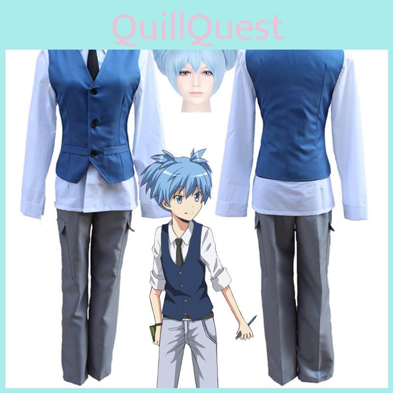 Assassination Anime Classroom Nagisa Shiota Cosplay Costume Suit School Uniform