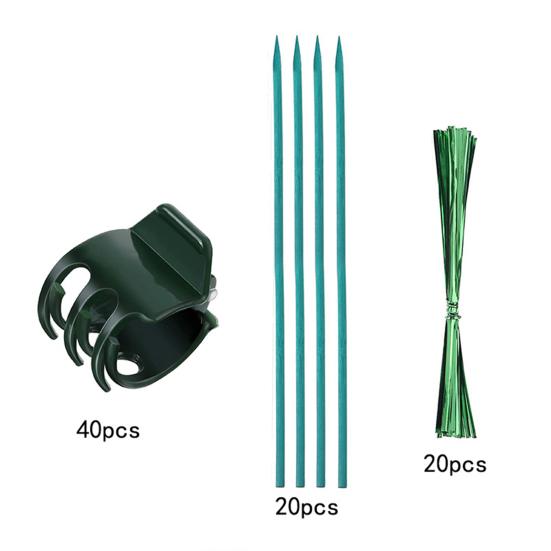 Plant Supports Water-Resistant Anti-Fade Easy To Install No Peculiar Smell Convenient Grow Upright Reusable Orchid Clip Fixing Stakes Home Supply