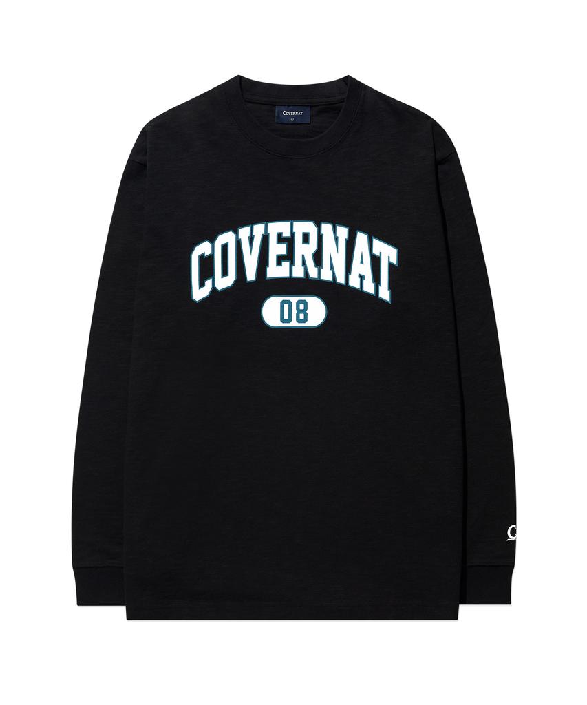 COVERNAT Slub Arch Logo Long Sleeve Black
