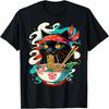 Katt Ramen Nudel Japansk Anime Kawaii Katt T-shirt