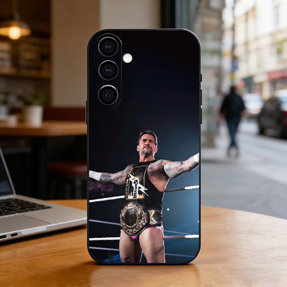 Wrestler CM Punk-k Phone Case For Samsung Galaxy A73,A72,A71,A70,A53,A52,A51,Soft Silicone Black Cover