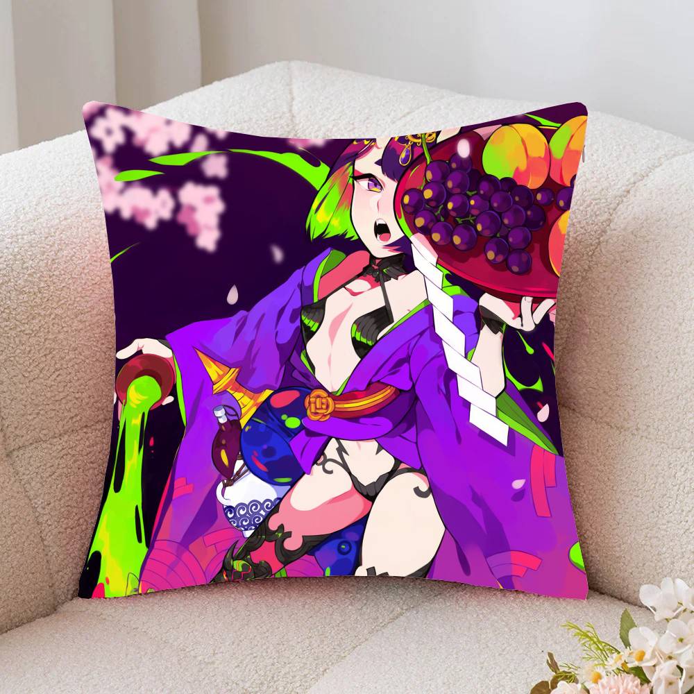 Shuten Douji Animated Game Fate Grand Order Pillow Case Fashion Square Pillowcase Bedroom Sofa Room Ins Decoration Leisure