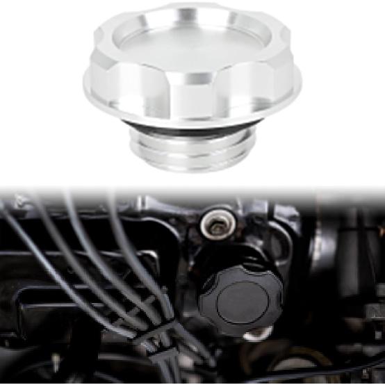 Car Aluminum Alloy Engine Oil Filler Cap Plug Cover Replacement Silver Tone for Honda EK Civic EG Valve Oil Cap