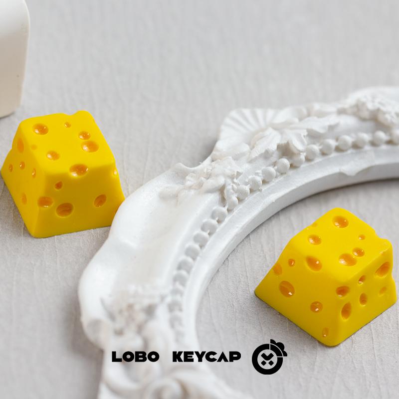Cartoon Cheese Modeling  Keycap Resin Material Mechanical Keyboard Cute Decoration Esc Creative Design Custom Gifts