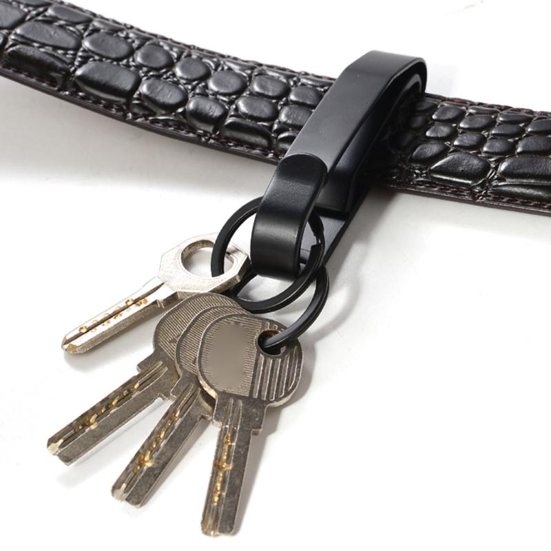 Anti-Lost Hanging Clip Stainless Car Keys Clip Waist Hanging Keyring Holder Belt