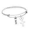 Adjustable Stretch Stainless Steel Geometric Bracelet For Men Women