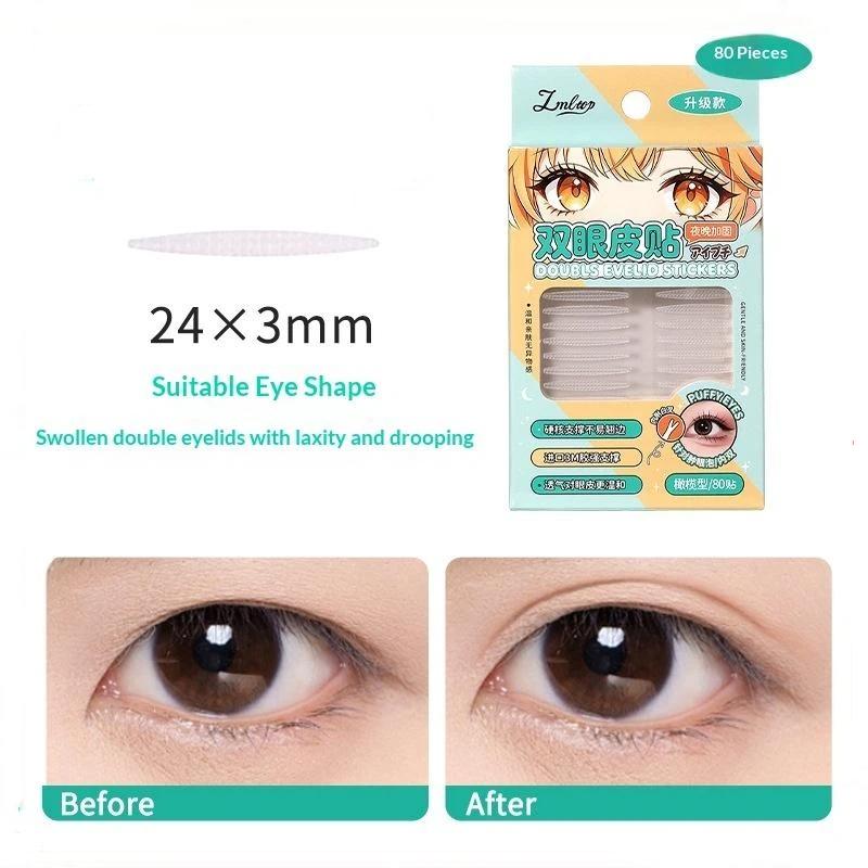 Invisible Double Eyelid Shaping Strips 80/200Pcs Natural Lifting Breathable for Sensitive Skin Office Daily Makeup