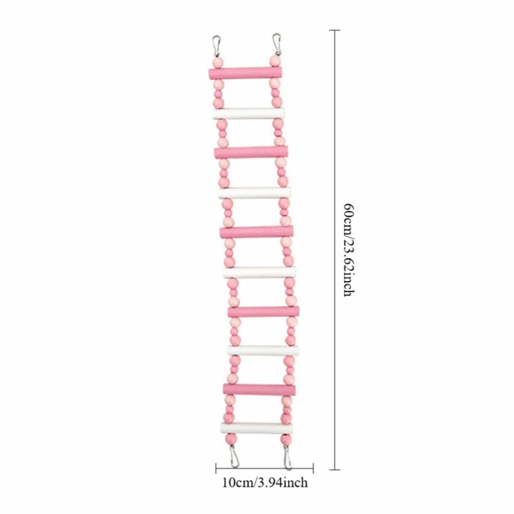 Colorful Wooden Parrot Ladder 8/10/12 Step Ladders Bird Perch Stand Toy  Bird Cage Decoration