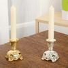 European Carving Tea Light Holders Practical Zinc Alloy Candlestick Holders For Decorative Display