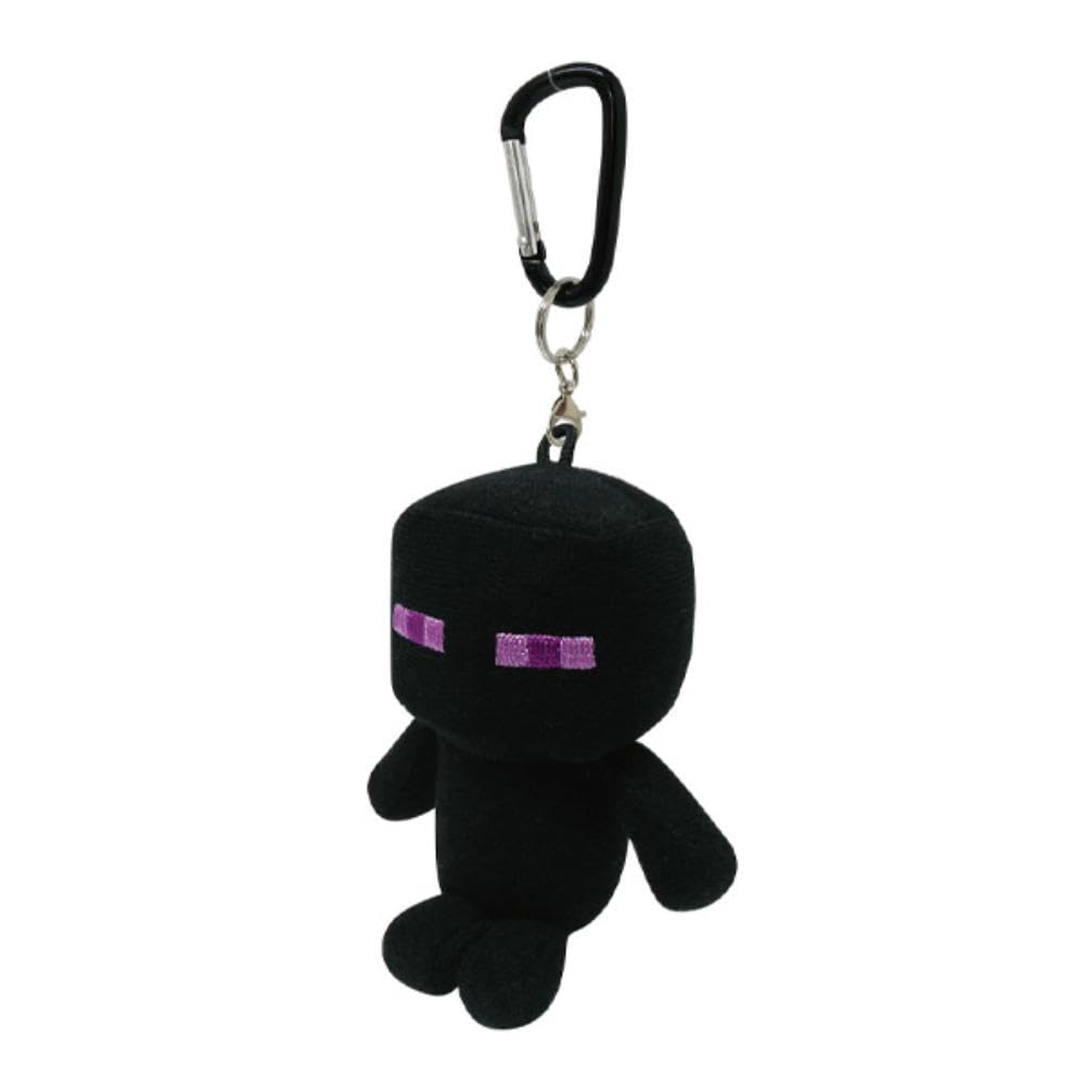 K Company Minecraft Enderman Mascot with H8 X W4 X Carabiner, MCT-KM-EM, D5.4cm
