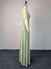 2026 Elegant One-Shoulder Pleated Waist-Cinched Lace-Up Long Sleeve Dress for Women