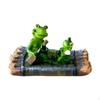 Frog Sculpture for Water Feature Decoration Resin Animal Figurine Garden
