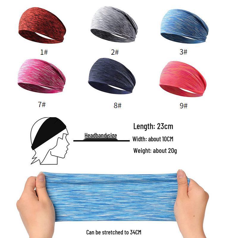Gränsöverskridande Fitness Svettavvisande Pannband - Elastisk Yoga Huvudduk & Hårband för Löpning för Kvinnor