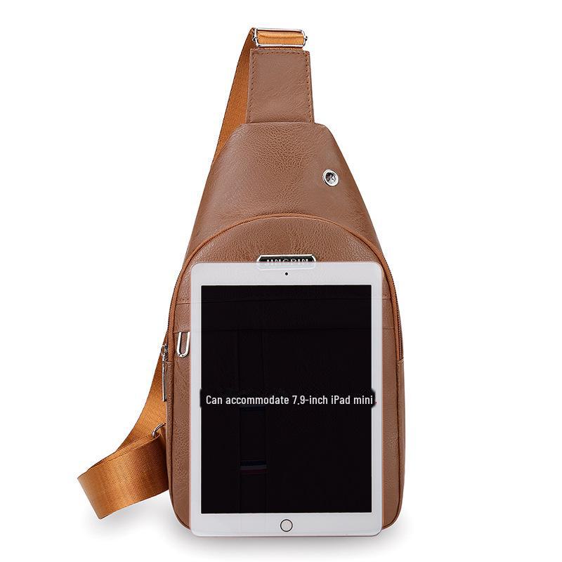 Men's Multifunctional Chest Bag: Fashionable, Portable, and Spacious Shoulder Messenger for Business or Casual Travel.