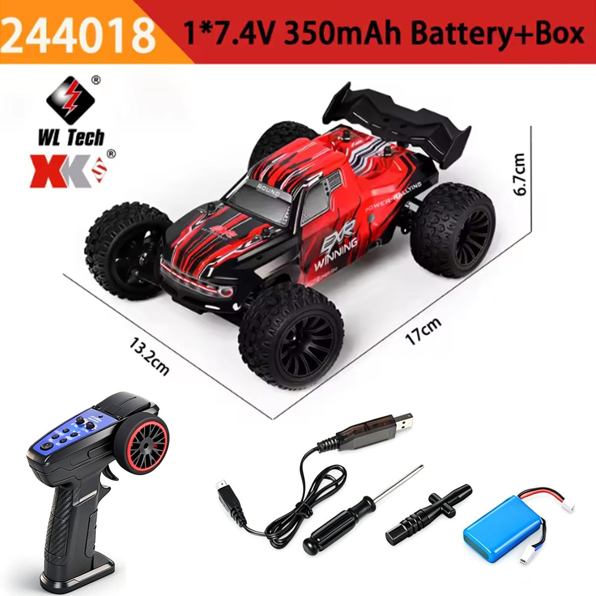 

2026 New WLtoys 244018 Remote Control Car 1:24 Electric High-Speed All-Terrain Drift Car 25 km/h Children and Adult Gift Toy красный