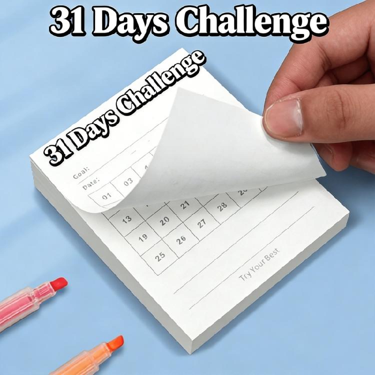 31-Tage-Gewohnheitstracker-Notizbuch Tages-Umfassender Planer 31-Tage-Tagebuch Effiziente Tägliche Routinenverwaltung Zielsetzung