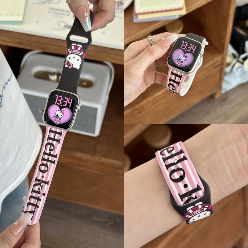 Cartoon Silicone Buckle Band for Apple Watch Series 10/9/8/SE