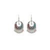 Earrings, Ethnic Style Tassel Hook Earrings, Miao Silver Electroplated Metal Bell, Vintage Yunnan Travel Vacation Accessories