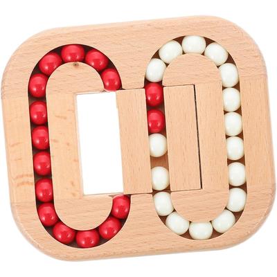 Jouet rotatif en forme de haricot, jouet sensoriel, jeu de QI amusant, casse-tête pour enfants, jouet interactif, boîte à astuces en bois pour main d'aîné